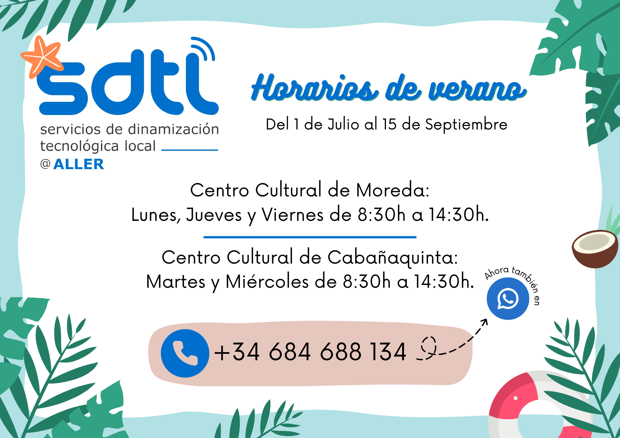 Horarios verano SDTL